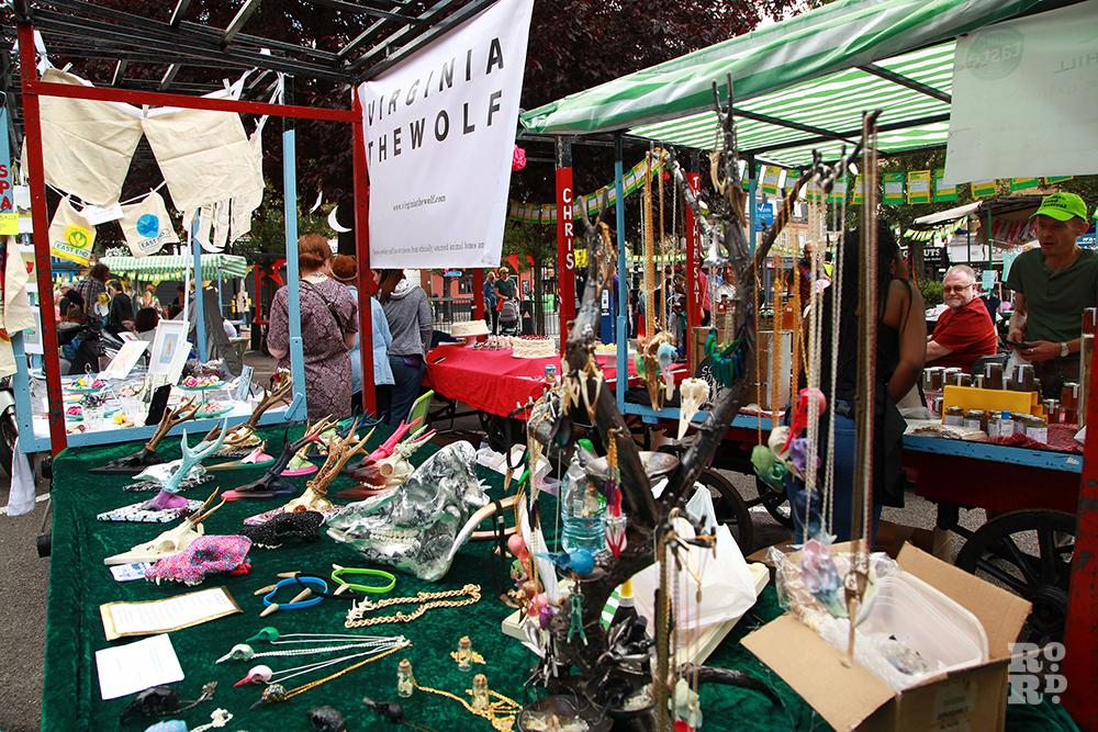 Jewellery stand at Roman Road Festival