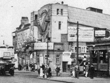 Old Vogue cinema on the corner of Burdett Road and Bow Road 1954