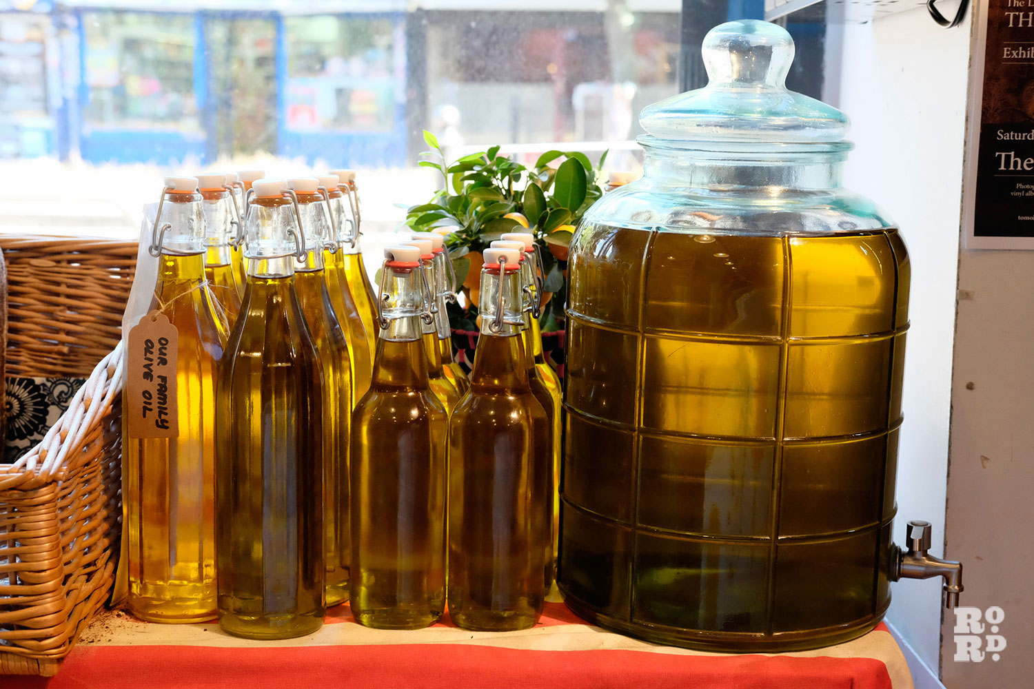 Photograph of their homemade olive oil