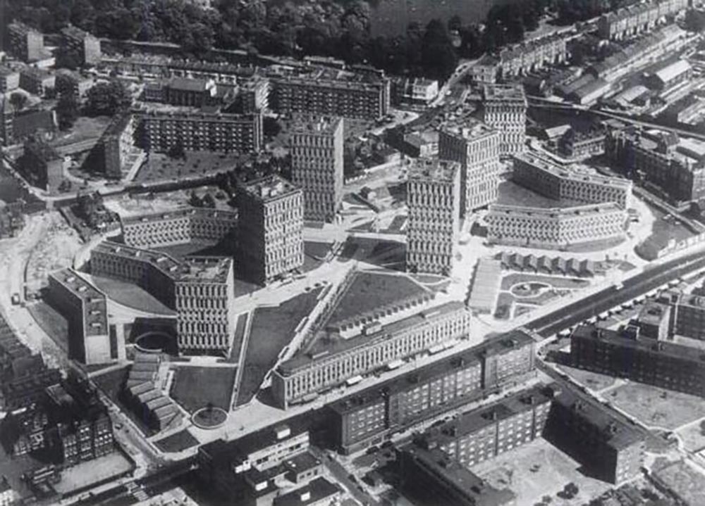 Black and white photograph of the original layout of the Cranbrook estate