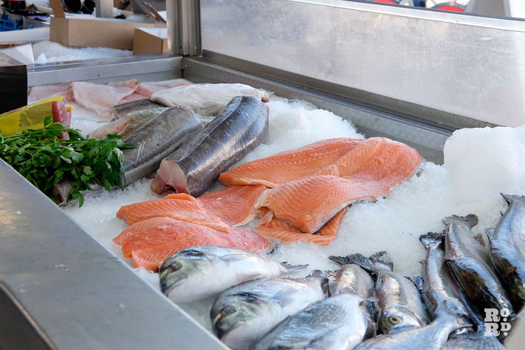 Variety of fresh fish at the Downey Brothers stall
