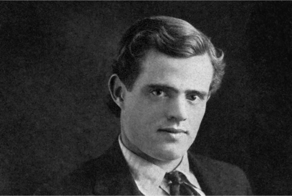 The author Jack London as a young man formally dressed in suit