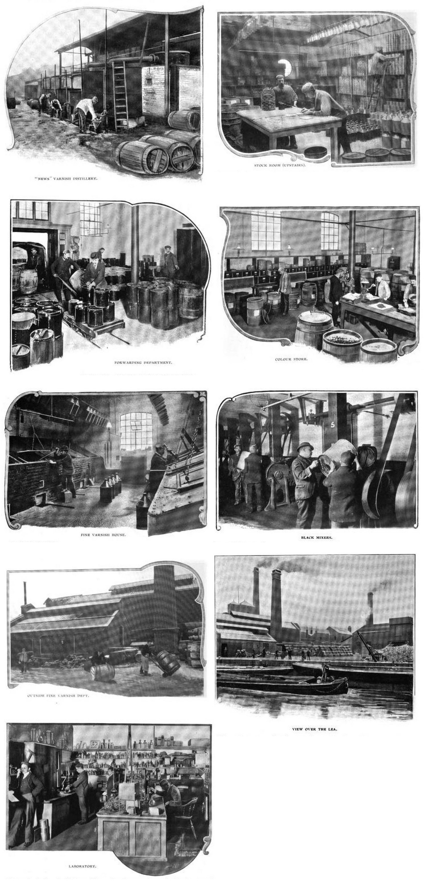 Images of Kidd & Co's Riverside Works on Fish Island