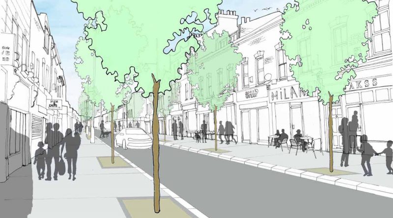 Liveable Neighbourhood visualisation of Roman Road, Bow, East London