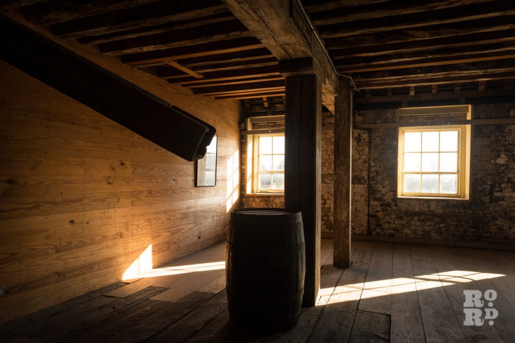 A grain shoot inside the House Mill in Bromley-by-Bow
