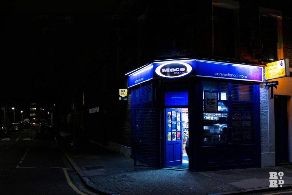 Coborn Corner corner shop on Bow, London