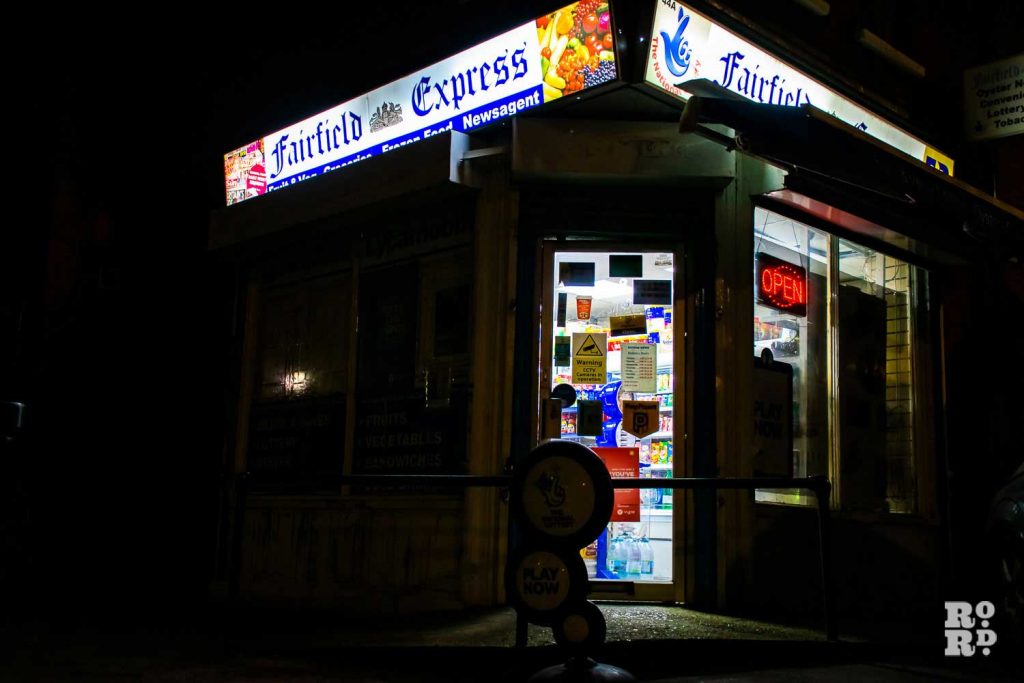 Fairfield Express corner shop in Bow, London