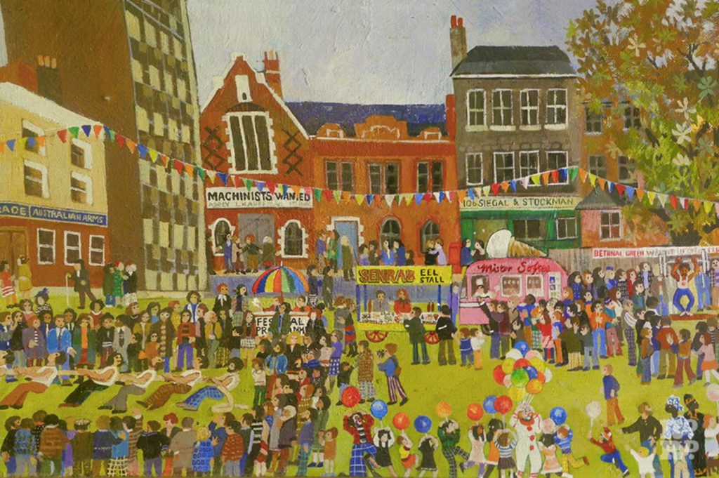 Painting of E1 festival by Dan Jones
