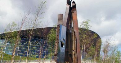 The 9/11 public artwork in Queen Elizabeth Olympic Park
