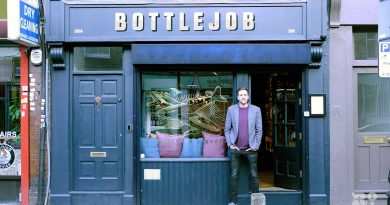 Owner Alex Dehayen outside new bottle shop BottleJob in Globe Town