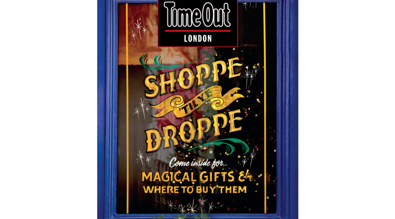 Time Out Christmas front page designed by Luminor signpainters, Roman Road