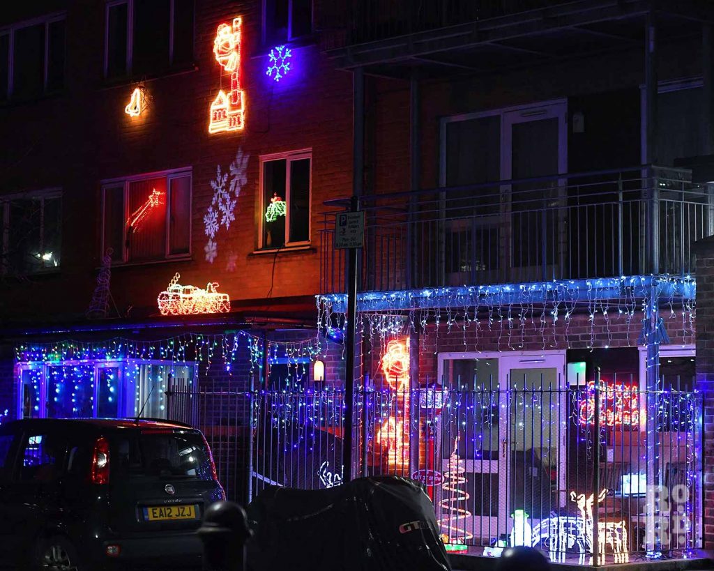 Christmas lights Roman Road Phil Verney Garrison Road House 2