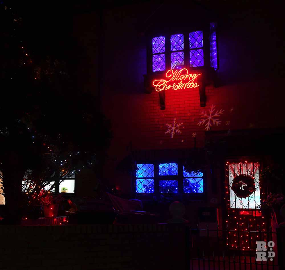 Christmas lights Roman Road Phil Verney Alice Lane House 2