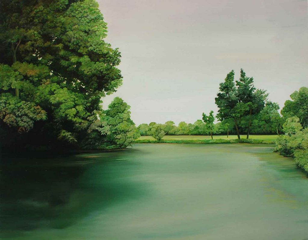 Painting of Victoria Park by artist Hannah Brown