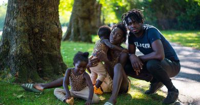 Mum influencer Chaneen Saliee with her family in Victoria Park, talking about breastfeeding and being a role model for black women