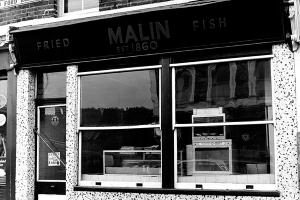 Malin on Old Ford Road in Bow, the first fish and chip shop in the UK established 1860