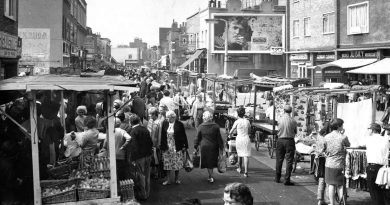 East London's bustling Roman Road Market in 1968