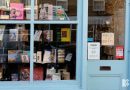 The blue-painted shopfront of Jambala Bookshop, Globe Road, Roman Road, Bethnal Green.