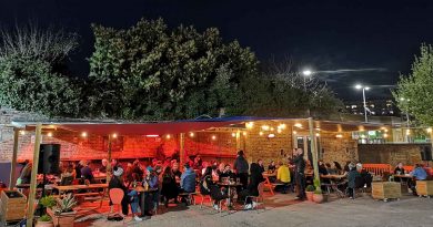Genesis cinema's The Yard bar, a new addition to the outdoor hospitality scene.