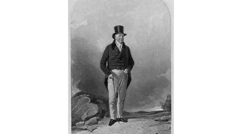Black, grey and white pencil portrait of Sir Charles Morgan, 2nd Baronet