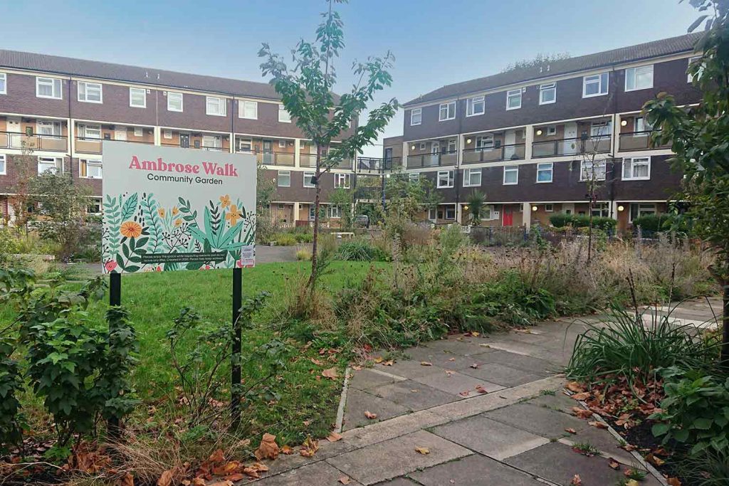 Lanscape photo of Ambrose Walk Community Garden , Mile End, East London