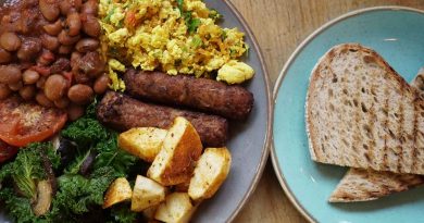 All day vegan breakfast with toast at The Gallery Cafe, St. Margaret's House.