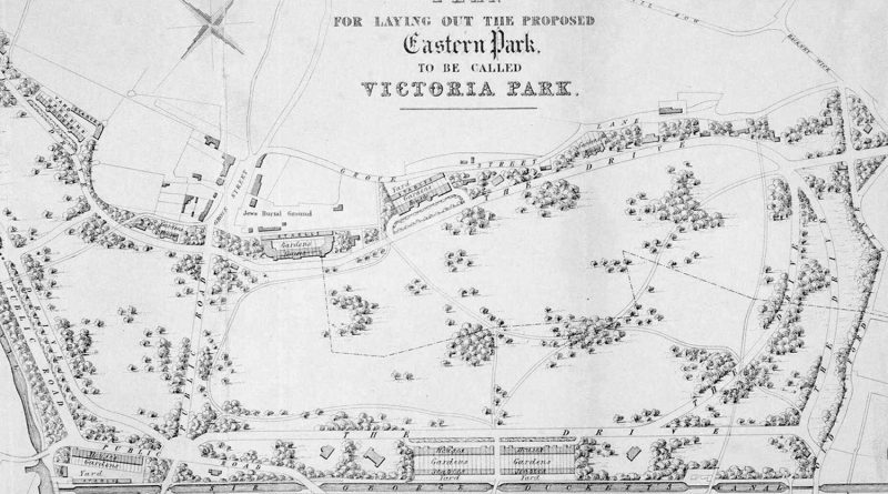 The plan for Victoria Park, designed by James Pennethorne.