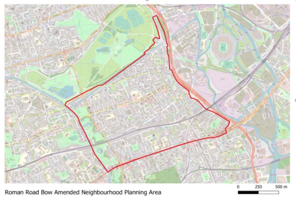 Roman Road Bow Neighbourhood Planning Area map