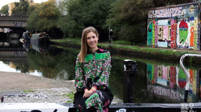 Rosa Rogina sits by the Hertford Union Canal in Hackney Wick, East London