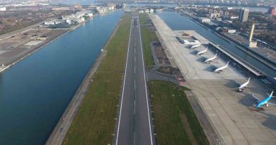 London City Airport runway from above