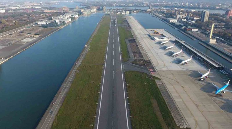 London City Airport runway from above