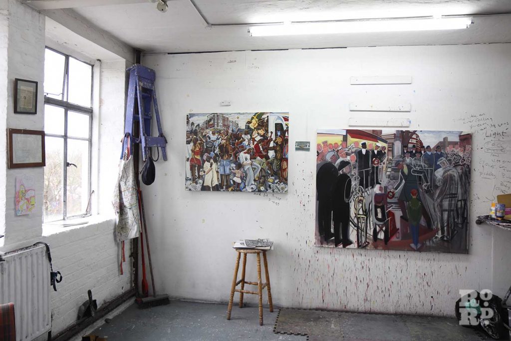 The studio belonging to artist Ed Gray.