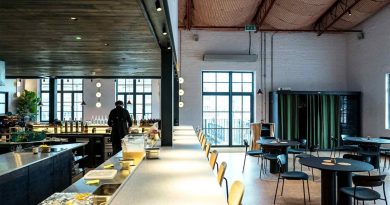 Kitchen, bar and dining area at Silo restaurant in Hackney Wick.