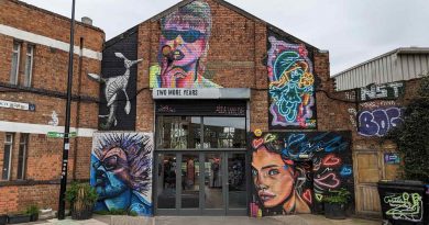 Two More Years red brick venue with street art in Hackney Wick.