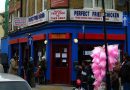 Outside of fried chicken shop in Shadwell.