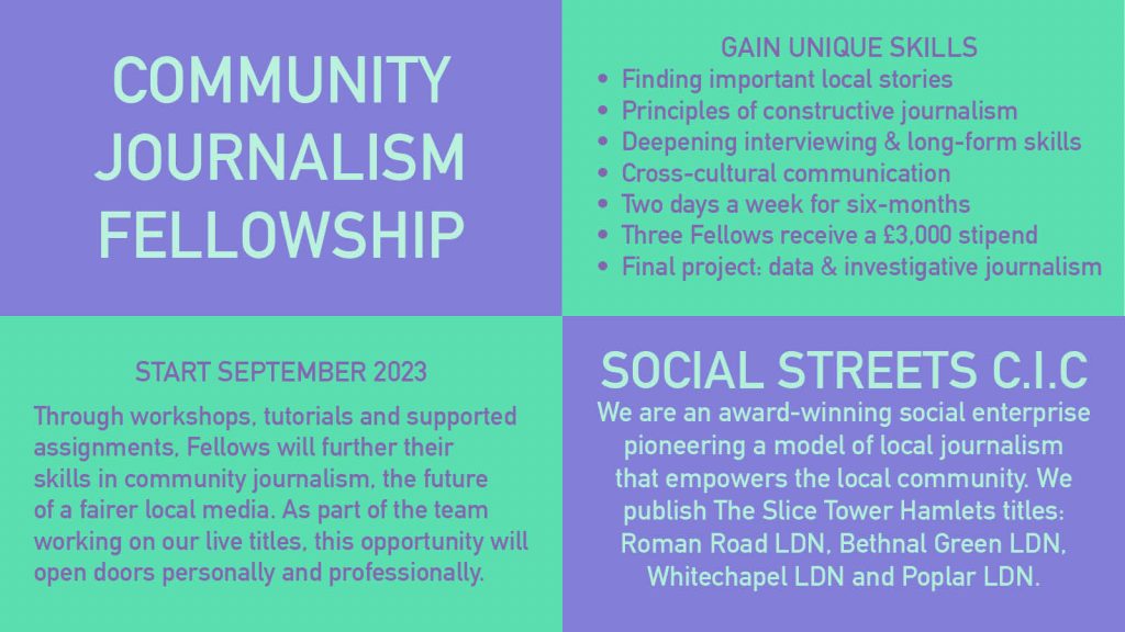 Community Journalism Fellowship programme flyer 1 1024x576