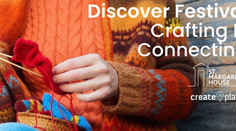 Discover festival poster with someone knitting.
