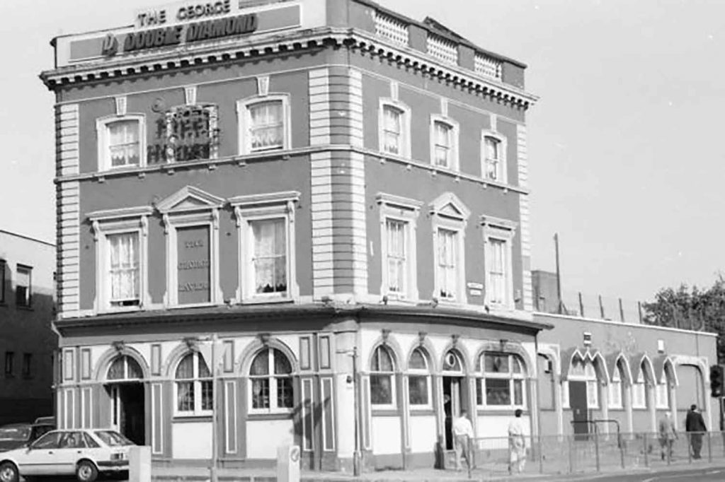 Late 20th century photograph of The George Tavern on Commerical Road, Stepney Green