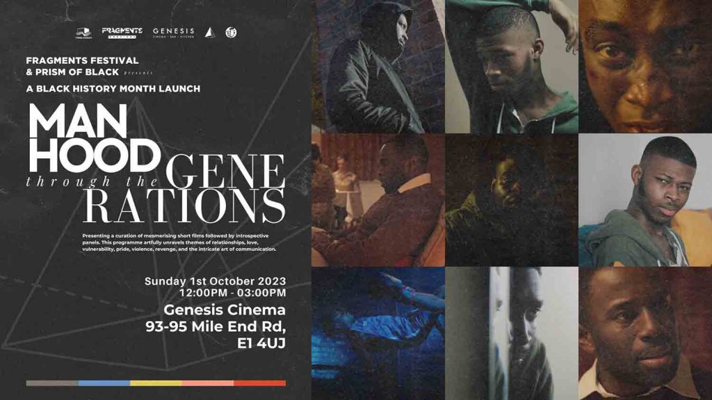 Poster for Manhood through the Generations at Genesis, Mile End Cinema 