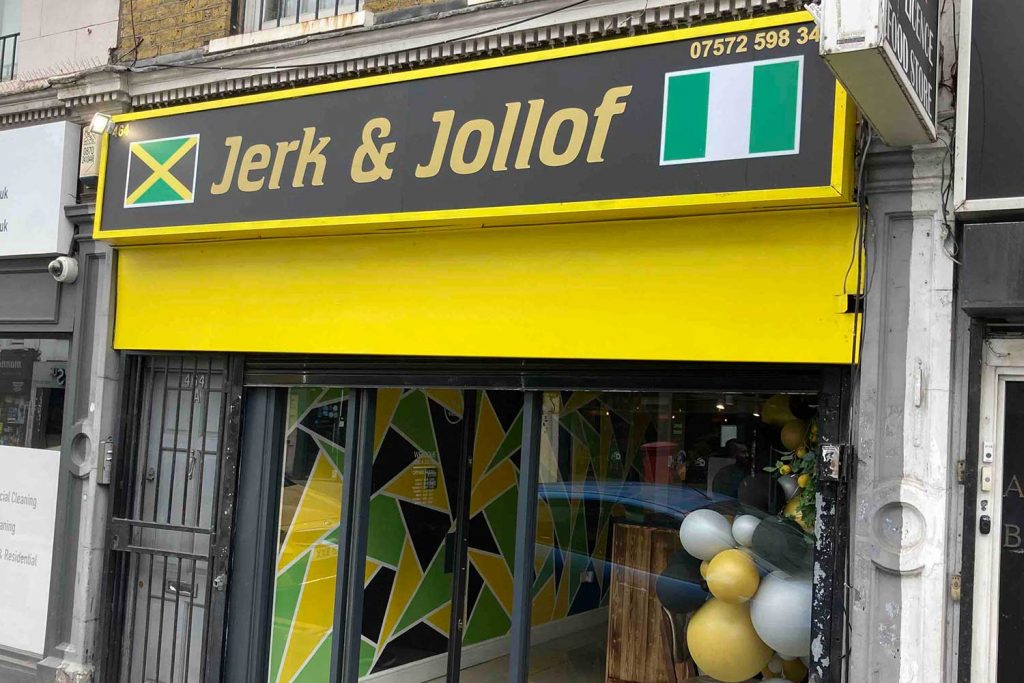 Jerk and Jollof newly opened Caribbean Nigerian restaurant on Roman Road.