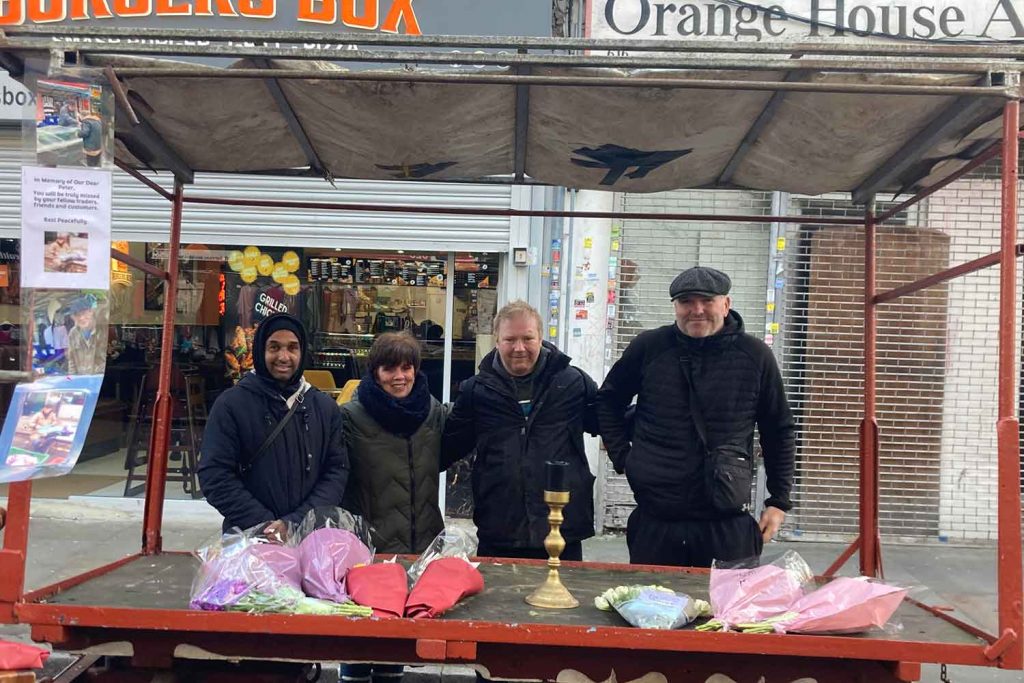 Roman Road Market traders pay homage to Peter Keine, who passed away this January