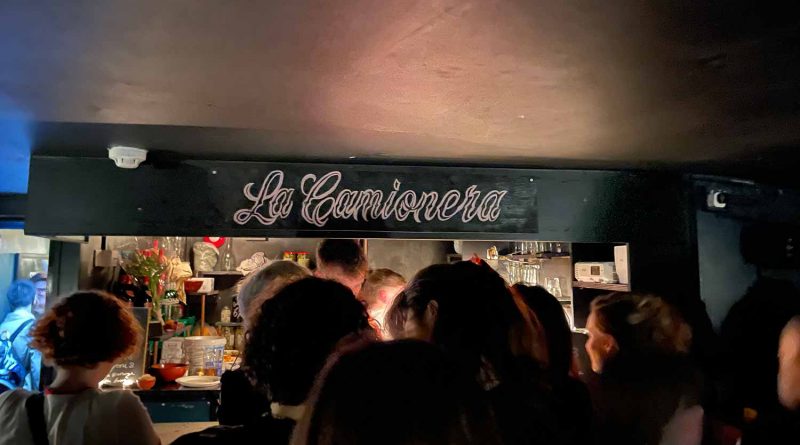 Downstairs bar at La Camionera lesbian night, Broadway Market, East London