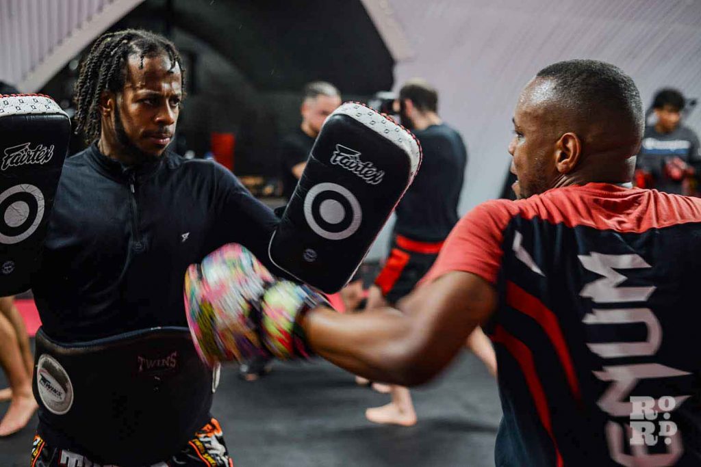Two fighters training at KO Combat Academy in Bethnal Green