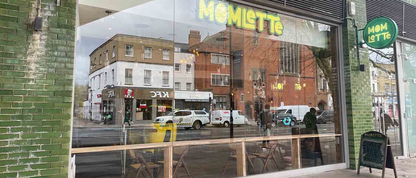 Outside Momlette Cafe, Mile End, East London