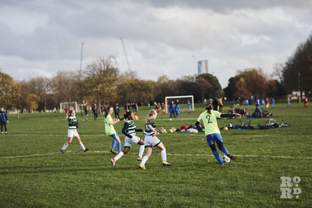 Match, Vicky Park Rangers girls football team, Victoria Park, East London