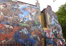 The mural depicting the Battle of Cable Streets of 1936 in Tower Hamlets.